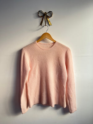 Baby Pink Waffle Sweater