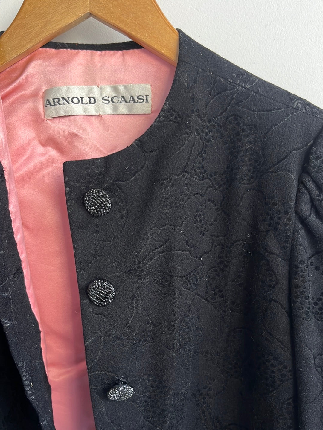 Arnold Scaasi Textured Floral Jacket