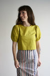 Puff Sleeve Top - Chartreuse