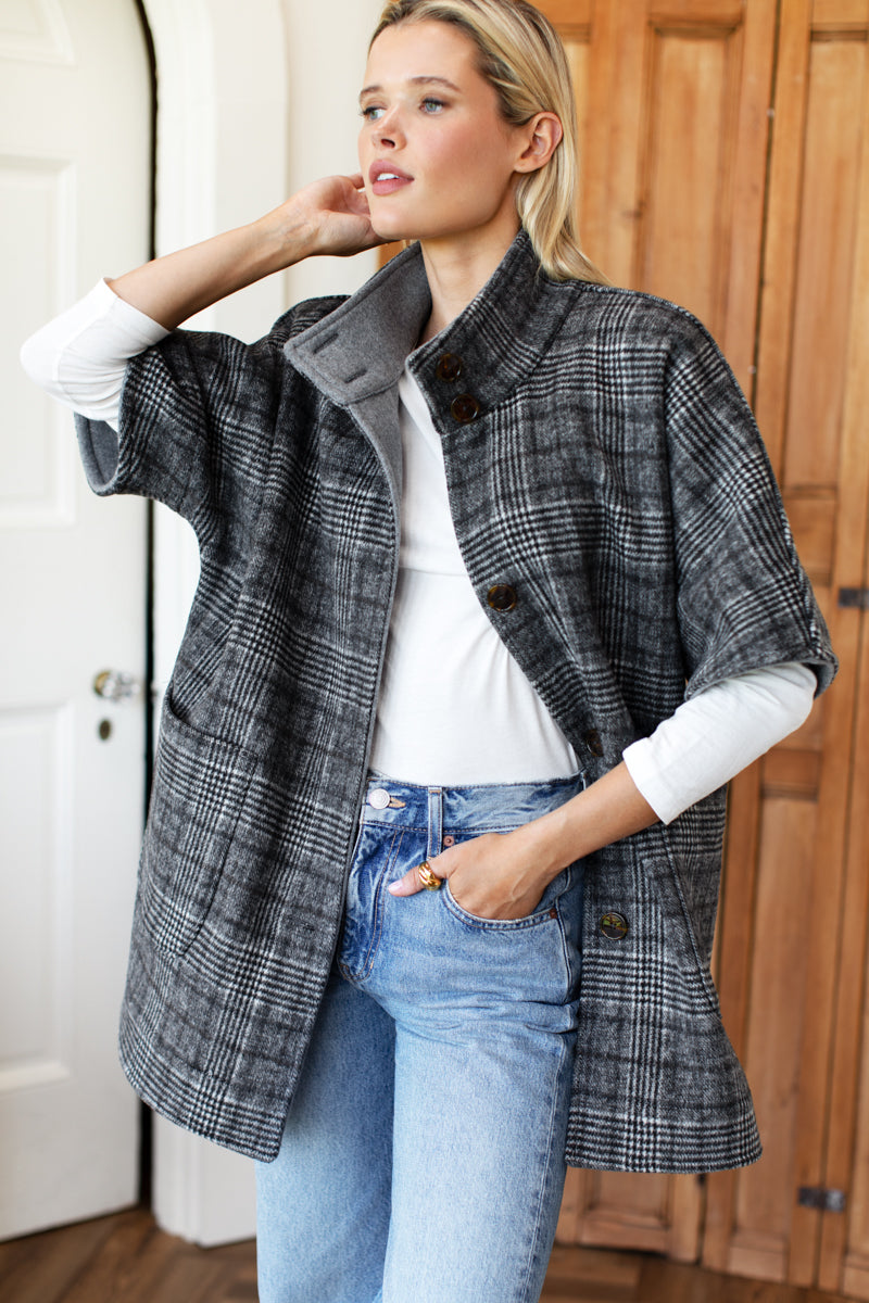 Reversible Topper Coat - Arlo Plaid