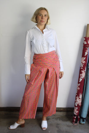 Italian Draped Cotton Pants
