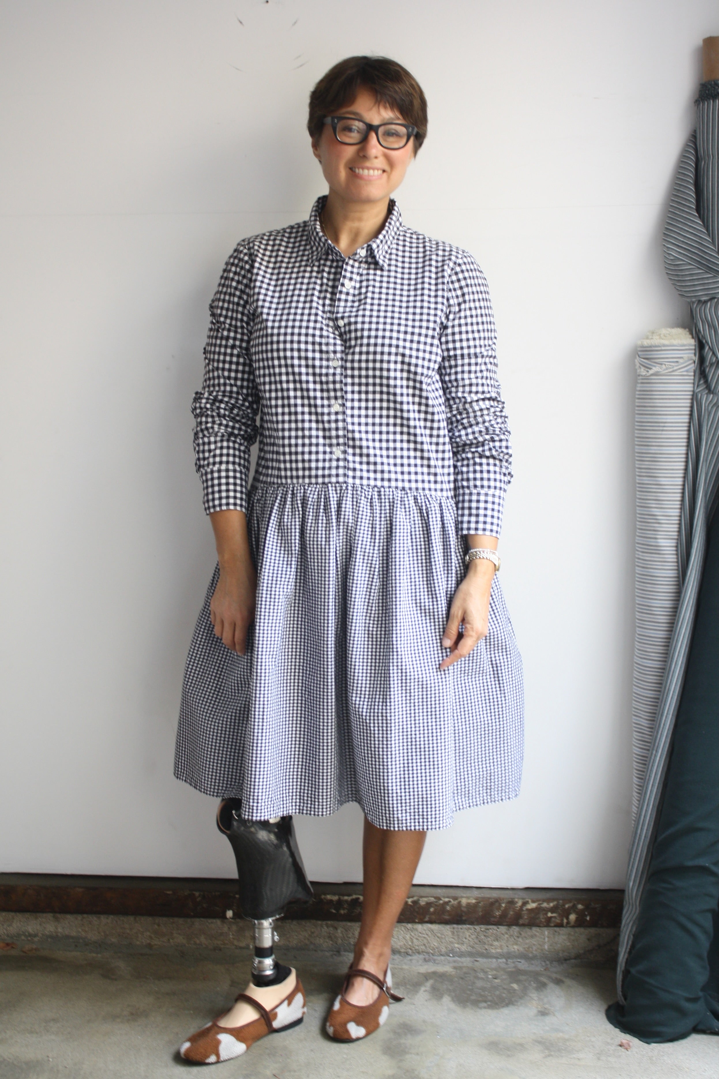 Hedy Dress 16 - Mixed Black Gingham