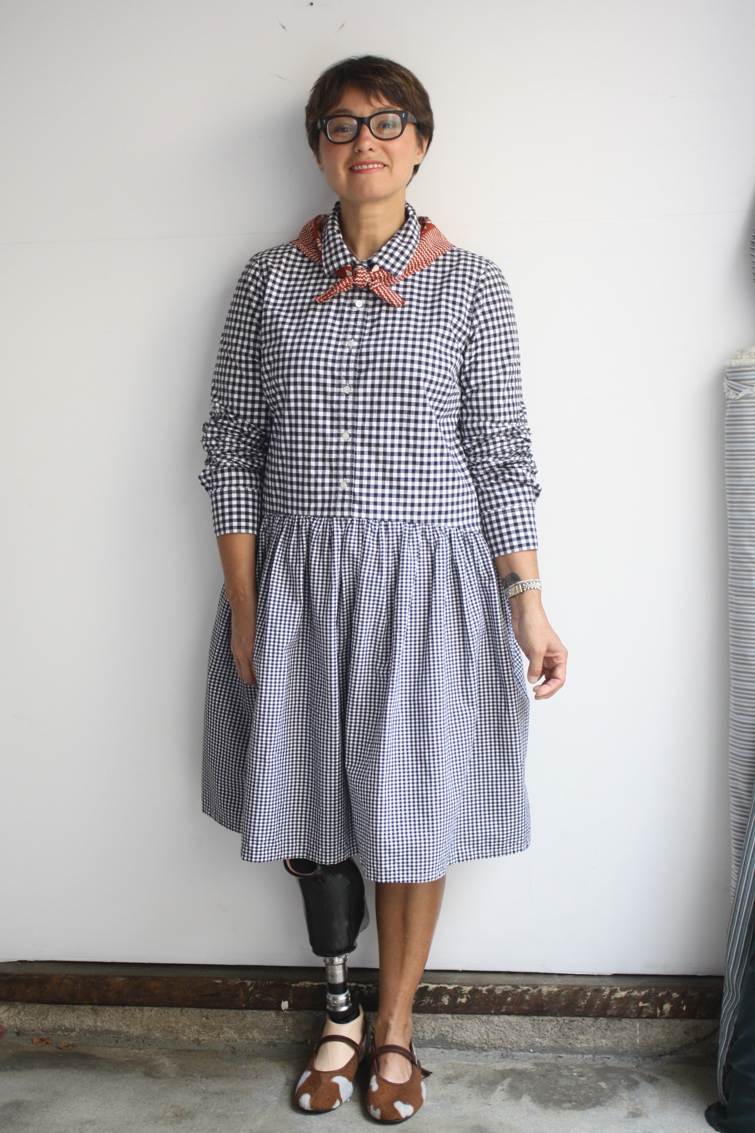 Hedy Dress 16 - Mixed Black Gingham