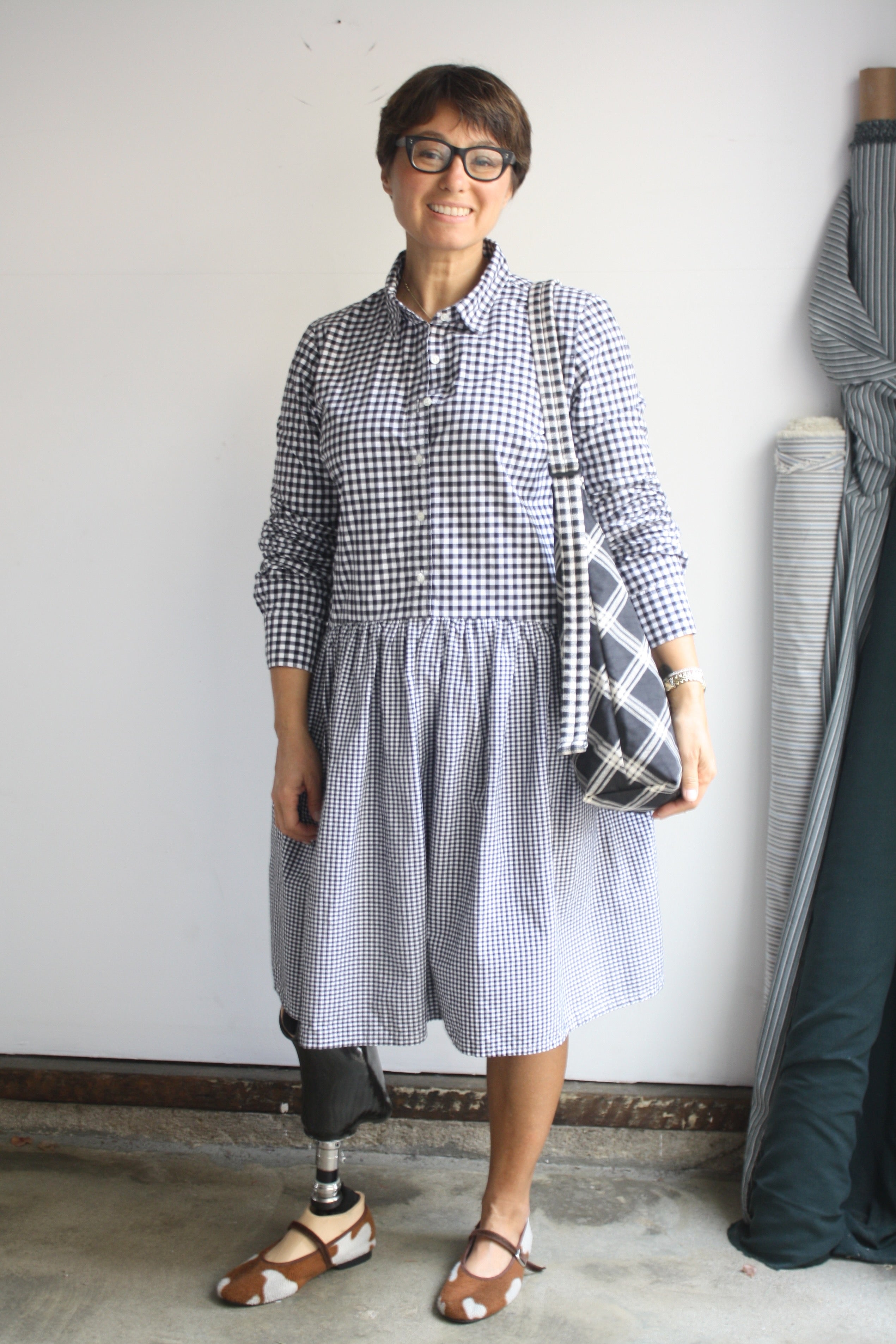 Hedy Dress 16 - Mixed Black Gingham