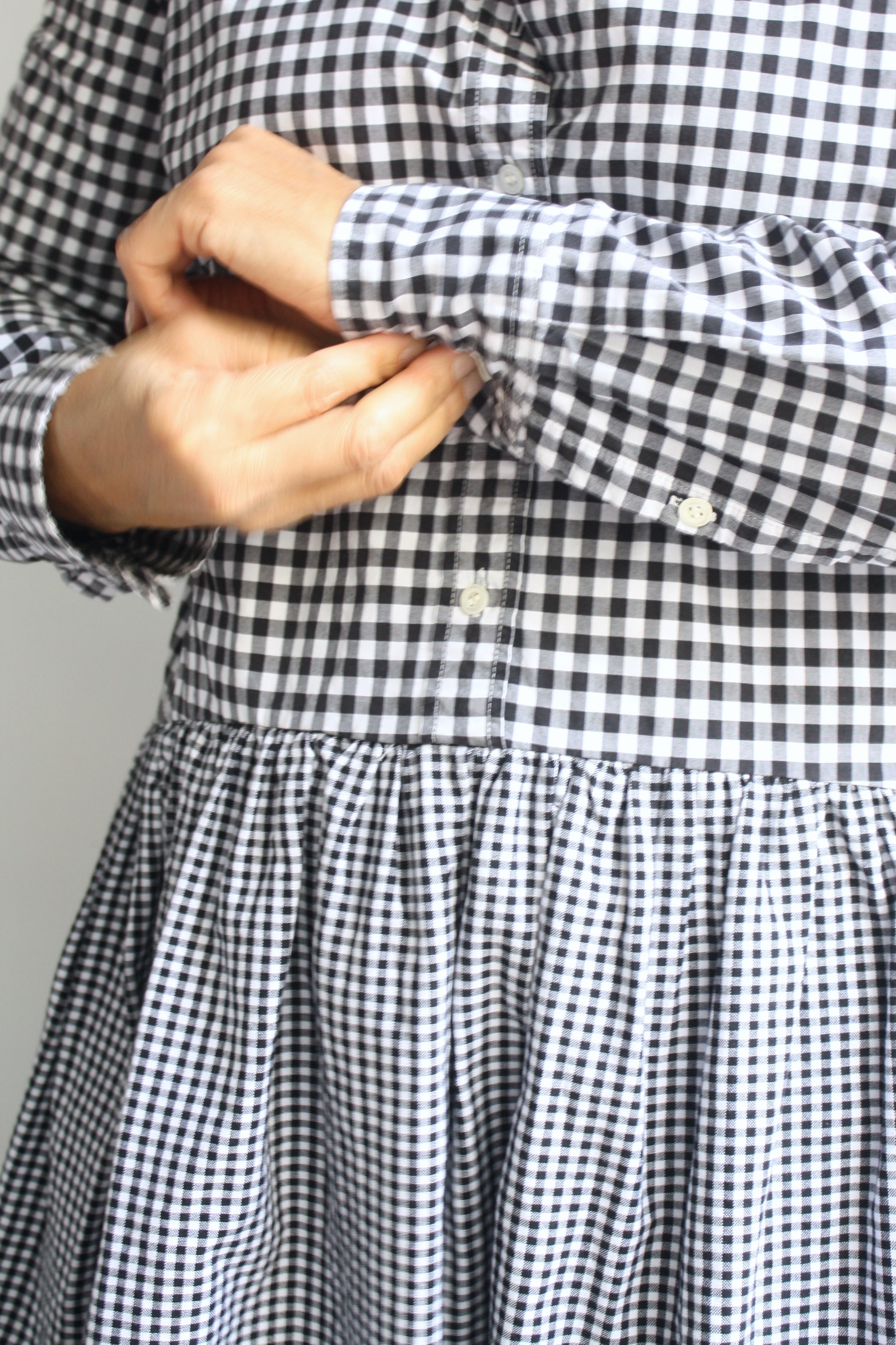 Hedy Dress 16 - Mixed Black Gingham