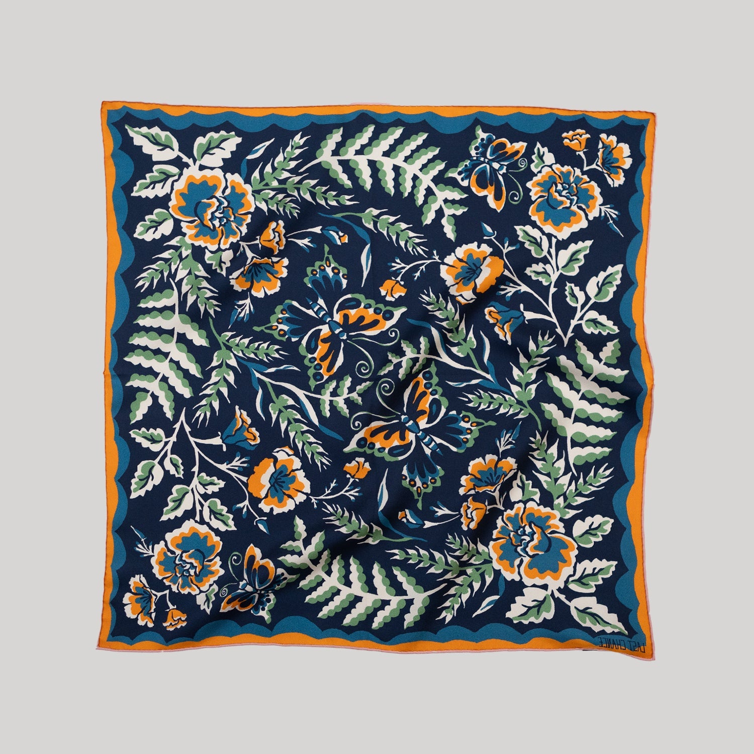 Large Silk Twill Scarf - Wildwood Twofer