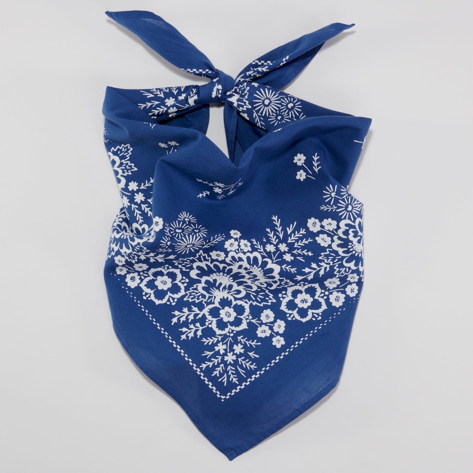 Cotton Bandana - Azure Blue Field