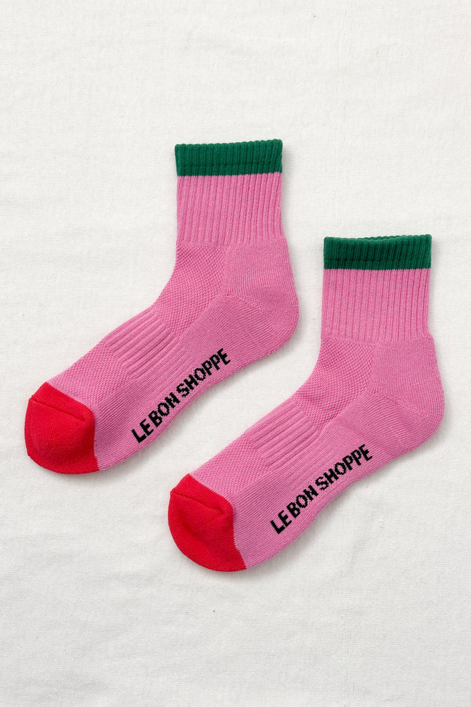 Girlfriend Socks - Rose Green Colorblock