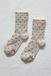Sneaker Socks - Oatmeal Polka Dot