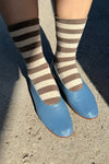Wally Socks - Wide Stripe Brown