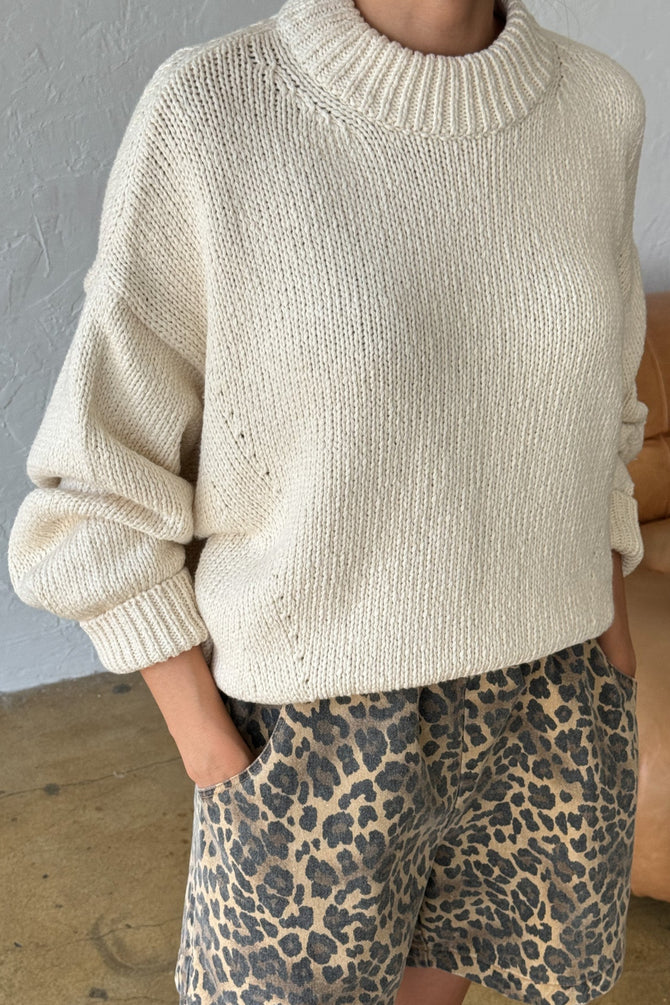 Zoe Cotton Sweater - Naturel