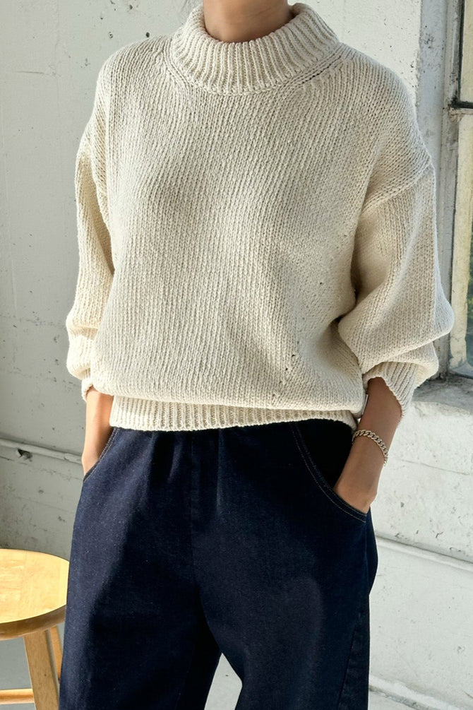 Zoe Cotton Sweater - Naturel