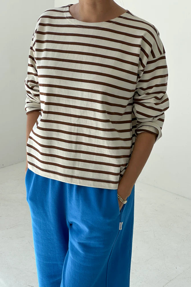 Sailor Top - Coffee Stripe