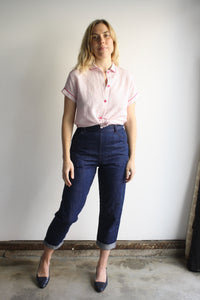 Bertie Shirt - Hot Pink Grid