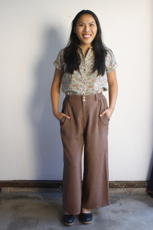 Keaton Trouser - Copper Check