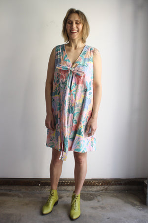 SAMPLE Sleeveless Bianca Dress - Pink Jungle