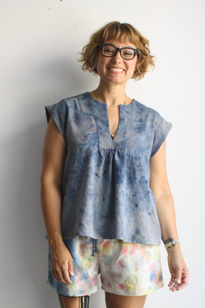 Jenny Top - Dyed Raw Silk - X-Small 1