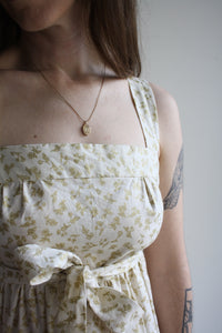 SAMPLE Back-wrap Sundress - Metallic Gold Floral