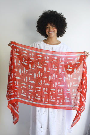 Vera Neumann Fish Scarf