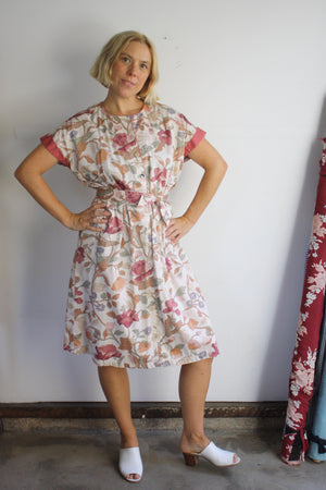 Raspberry Floral Dress