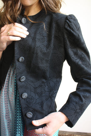 Arnold Scaasi Textured Floral Jacket