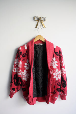Cardigan with Quilted Shell Lining