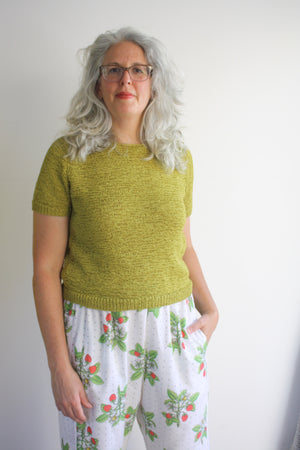 Chartruese Ribbon Knit Sweater
