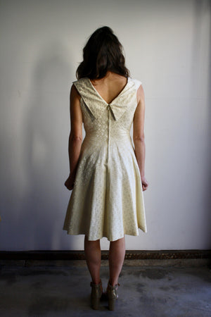 Damask Waist Tuck dress