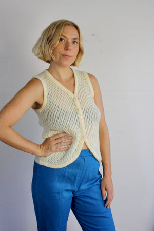 Honeycomb Sweater Vest Top