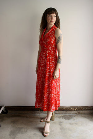 red polka dot summer dress Summer Dress Saving! Dresses for Women A Line Flare Vintage Prom Swing Short Sleeve Polka Dot Printing Party Dress Red L