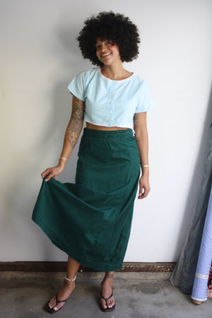 Rib Trim Crop Top
