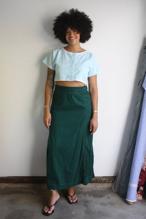 Drawstring Maxi Skirt