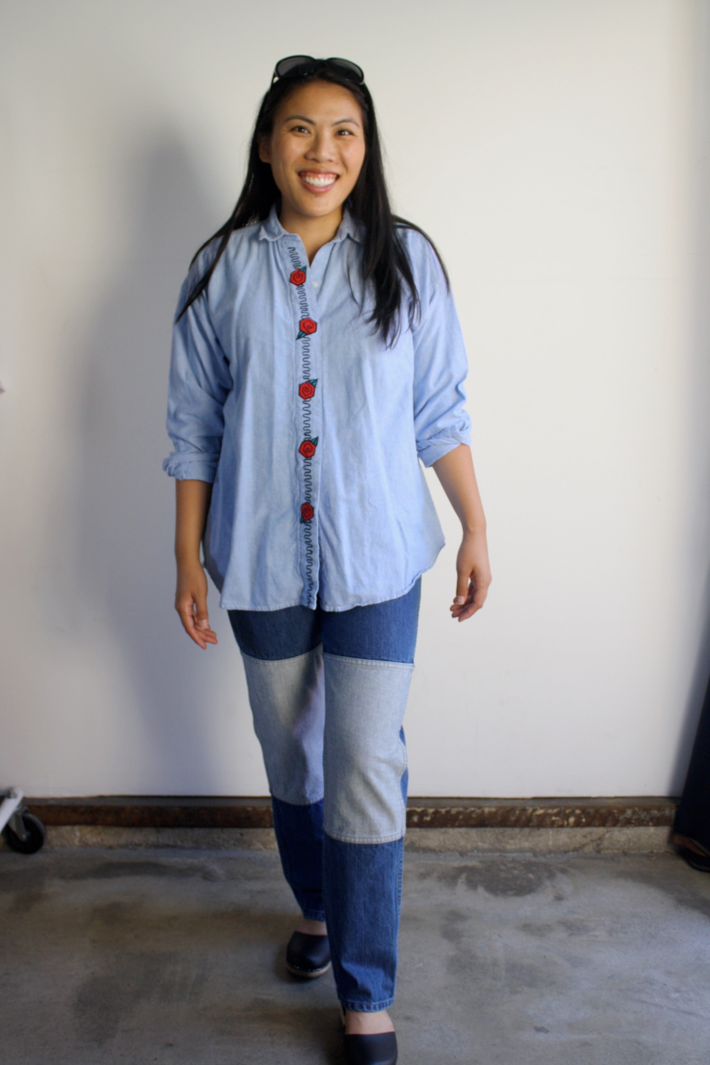 Rose Chambray Buttondown