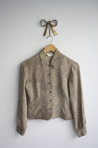 Silk Leopard Blouse