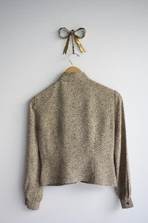Silk Leopard Blouse