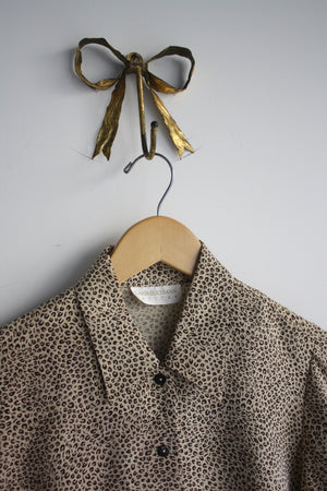 Silk Leopard Blouse