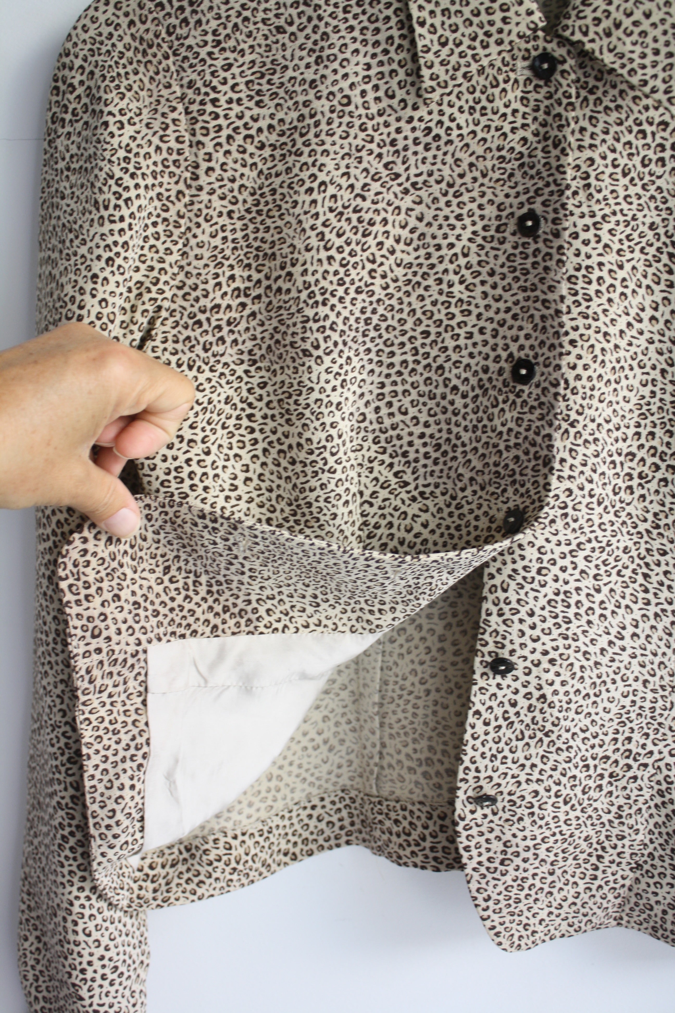 Silk Leopard Blouse