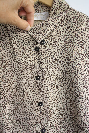 Silk Leopard Blouse