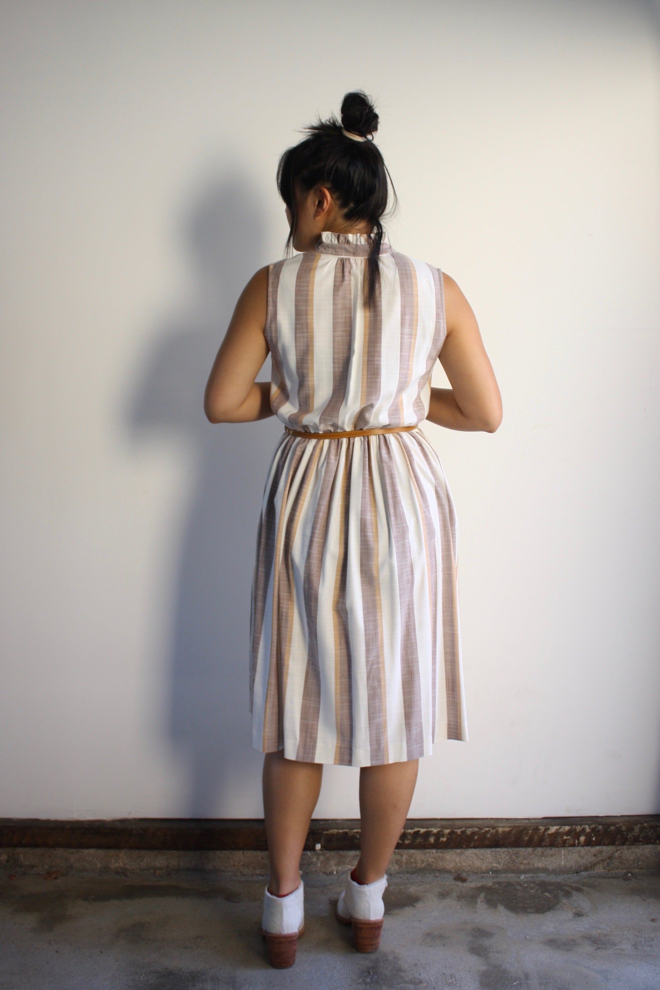 Julie Dress - Toffee Stripe