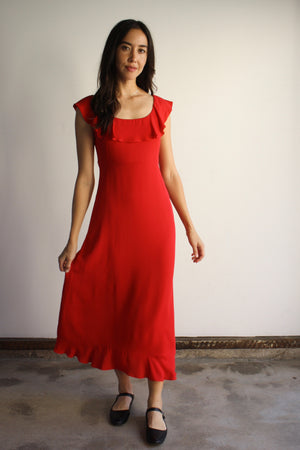 Valentino Silk Ruffle Dress